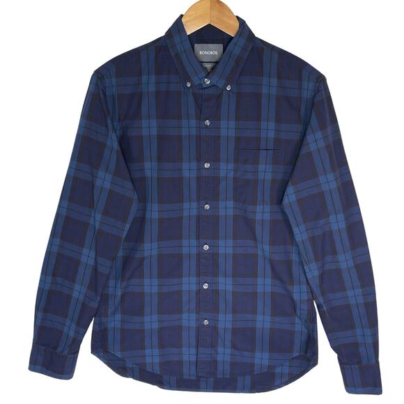 Bonobos Other - BONOBOS Men’s Blue Plaid Long Sleeve Button Front Button Down Collar M